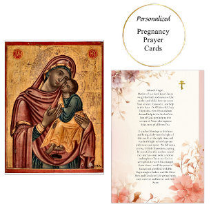 Theotokos-Christkind-Schwangerschafts-Gebetskarte Platzkarte