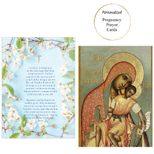 Theotokos-Christuskind-Schwangerschafts-Gebetskart Platzkarte