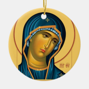 Theotokos (Jungfrau Maria) Orthodoxe christliche I Keramik Ornament