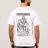 "Theotokos" Mary, auf Christlichem Glauben gegründ T-Shirt (Rückseite)