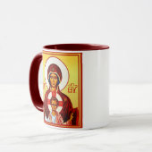 Theotokos mit Kinderikone und der orthodoxen Tasse (Vorderseite Links)