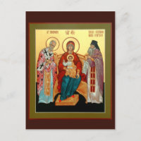 Theotokos mit St. Nikolaus und gesegnet Seraphim