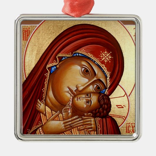 Theotokos Ornament Aus Metall (Vorne)