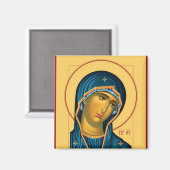 Theotokos Orthodox Christliches Symbol Magnet (Vorderseite/Rückseite)
