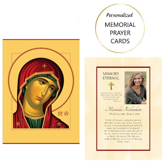 Theotokos Orthodoxe Christliche Beerdigungskarte Platzkarte