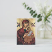 Theotokos-orthodoxe Gebetskarte Visitenkarte (Stehend Vorderseite)