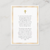 Theotokos Pantanassa Orthodoxe Gebetskarte Platzkarte (Rückseite)