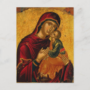 Theotokos Säugling Jesus Orthodox Christliches Sym Postkarte