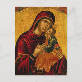 Theotokos Säugling Jesus Orthodox Christliches Sym Postkarte
