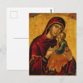 Theotokos Säugling Jesus Orthodox Christliches Sym Postkarte (Vorne/Hinten)