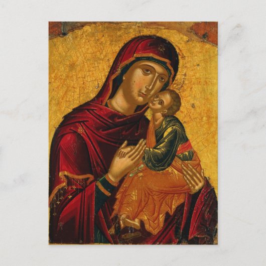 Theotokos Säugling Jesus Orthodox Christliches Sym Postkarte (Vorderseite)