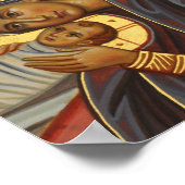Theotokos und Christ Child l Orthodox Icon Poster (Ecke)