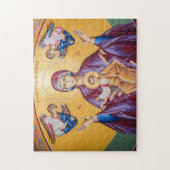 Theotokos und Christliches Kind mit Engelsymbol Puzzle (Vertikal)