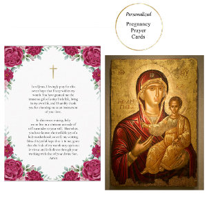 Theotokos und Christus-Kind Schwangerschafts-Gebet Platzkarte