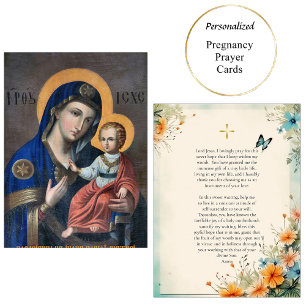 Theotokos und Christus-Kind Schwangerschafts-Gebet Platzkarte