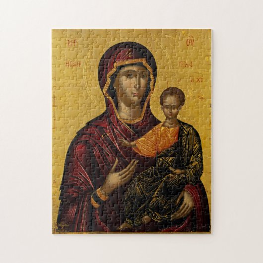 Theotokos und das Christ Child, Emmanuel Lampardos Puzzle (Vertikal)