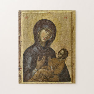 Theotokos und das christlich-orthodoxe Kind Christ Puzzle