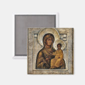 Theotokos und das christlich-orthodoxe Symbol Magnet (Vorderseite/Rückseite)