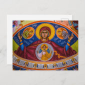 Theotokos und das Christuskind mit Engelsymbol Postkarte (Vorne/Hinten)