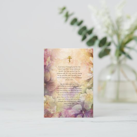 Theotokos und die Gebetskarte Christi Platzkarte (Stehend Vorderseite)