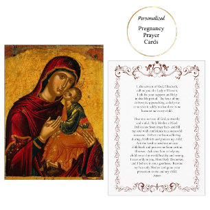 Theotokos und die Gebetskarte Christi Platzkarte