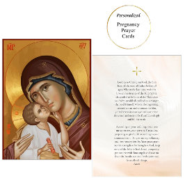 Theotokos und die Gebetskarte Christi Platzkarte