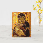 Theotokos von Vladimir Pascha (Ostern) Karte (Gelbe Blume)