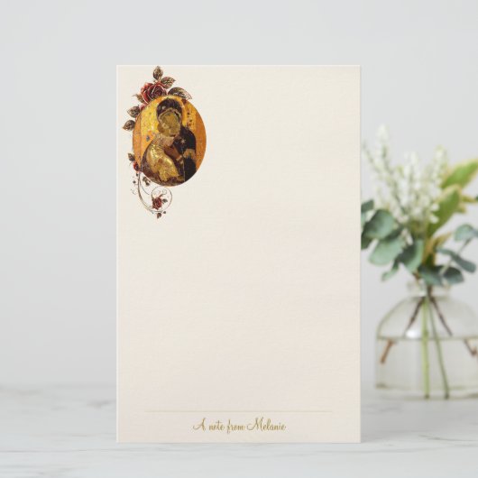 Theotokos von Wladimir Orthodox Christliche Angewo Briefpapier (Stehend Vorderseite)