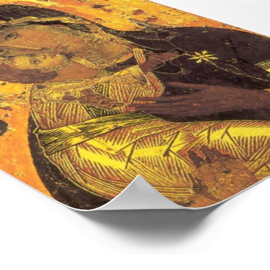 Theotokos von Wladimir Poster (Ecke)