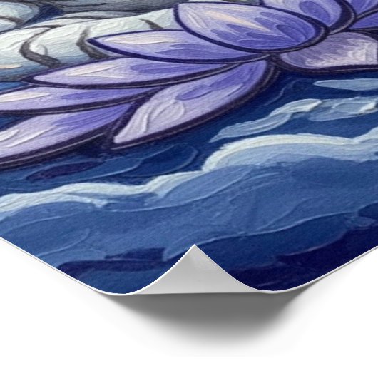 ThePath2Peace:ZenWhiteTiger Poster (Ecke)