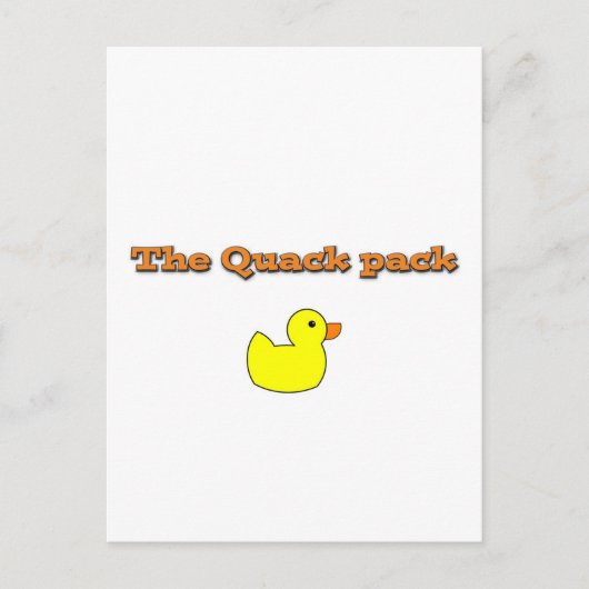 thequackpack.png postkarte (Vorderseite)