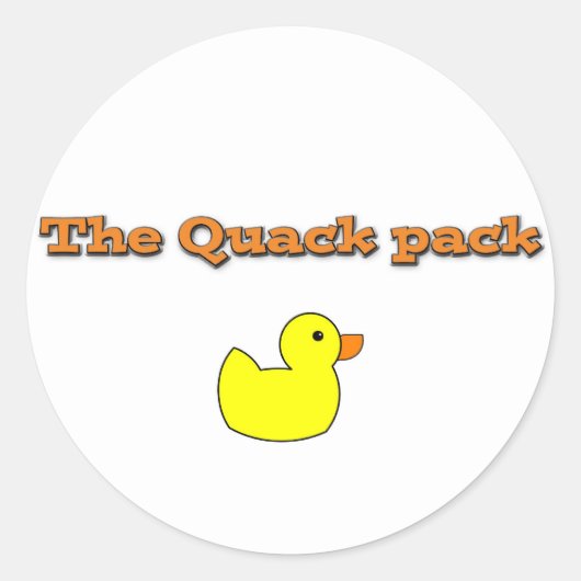 thequackpack.png runder aufkleber (Vorderseite)