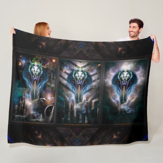 Thera Queen Fraktal Trilogy 2XFrame Fleecedecke (Beispiel)
