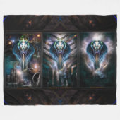 Thera Queen Fraktal Trilogy 2XFrame Fleecedecke (Vorderseite (Horizontal))