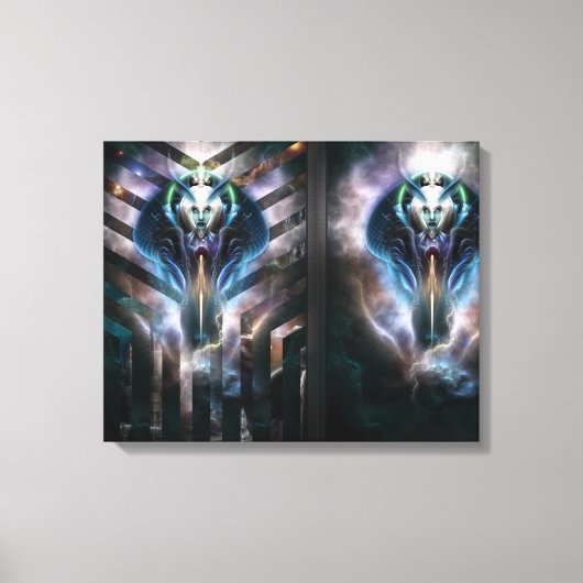 Thera Queen Fraktal Trilogy 2XFrame Leinwanddruck (Vorderseite)