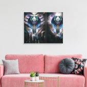 Thera Queen Fraktal Trilogy 2XFrame Leinwanddruck (Insitu (Wohnzimmer))