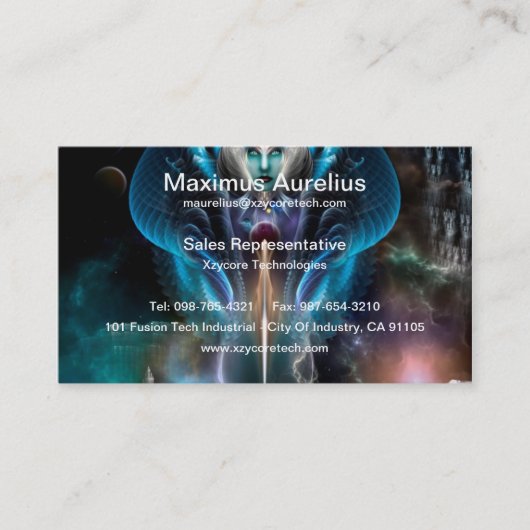 Thera Queen of the Galaxy Business Card Visitenkarte (Vorderseite)