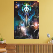 Thera Queen of the Galaxy Canvas Print Leinwanddruck (Insitu (Wohnzimmer))