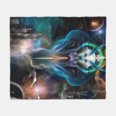 Thera Queen of the Galaxy Fleece Blanket (Vorderseite (Horizontal))