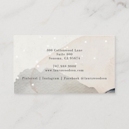 Therapeut Abstrakte Aquarellformen Visitenkarte (Rückseite)