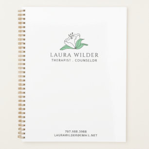 Therapeut Berater Serene White Flower Business C Planer