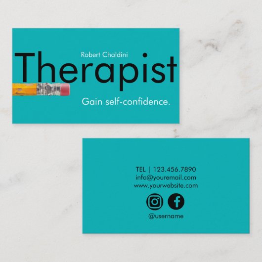 Therapeut Blue Visitenkarte (Vorne/Hinten)