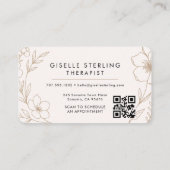 Therapeut Botanischer Florist QR-Code Professional Visitenkarte (Rückseite)