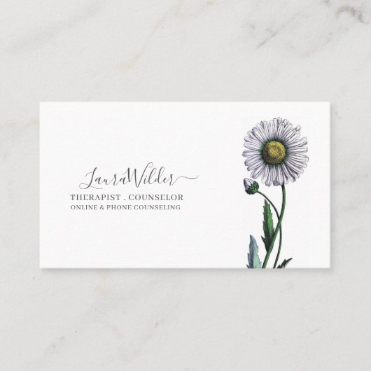 Therapeut Daisy Business Card Visitenkarte (Vorderseite)