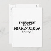 Therapeut Deadly Ninja durch Nacht Postkarte (Vorne/Hinten)