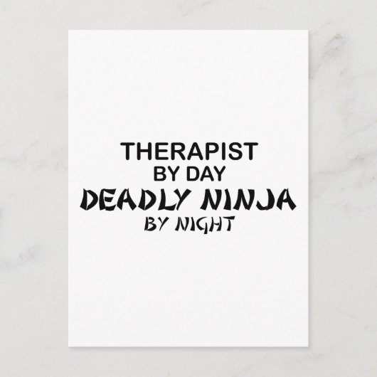 Therapeut Deadly Ninja durch Nacht Postkarte (Vorderseite)