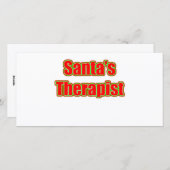 Therapeut des Weihnachtsmanns Feiertagskarte (Vorne/Hinten)