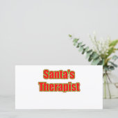 Therapeut des Weihnachtsmanns Feiertagskarte (Stehend Vorderseite)