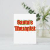 Therapeut des Weihnachtsmanns Feiertagspostkarte (Stehend Vorderseite)
