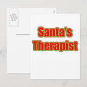 Therapeut des Weihnachtsmanns Feiertagspostkarte (Vorne/Hinten)